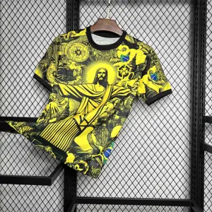 24-25 Brazil Jesus the Redeemer Yellow Special Edition Kit AAAAJersey Supplier Yupoo