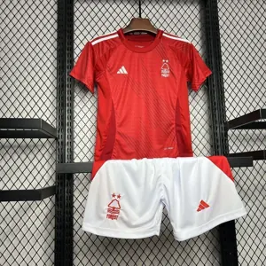 24-25 Nottingham Forest Home Kid Kits Youth Apparels Football AAAAJersey Yupoo 1