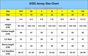 Kids Kits Size Chart