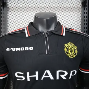 98-99 Manchester United Black Retro Kit Player Version Shirt AAAAJersey Wholesale Yupoo 5