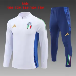 2024 Italy Kids Long Sleeve Training Suit Football Shirts