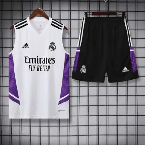 22-23 Real Madrid vest training suit kit White 2