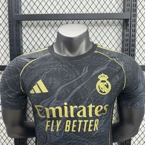 25-26 Real Madrid New Gold Dragon Special Edition Kit Player Version Shirt AAAAJersey Wholesale 4