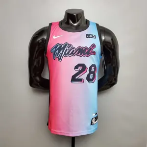 New Miami Heat IGUODALA#28 City Edition Pink Blue Gradient Color