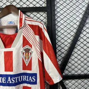 94-95 Sporting Gijon Home Retro Kit Vintage Shirt Soccer AAAAJersey Yupoo 5