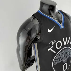 2020 PAYTON II#0 Warriors City Edition Black and Grey NBA Jersey 8