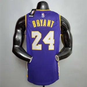 Bryant #24 Lakers purple yellow 4