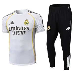 25-26 Real Madrid Home Player Version Training Kits Football Tracksuits