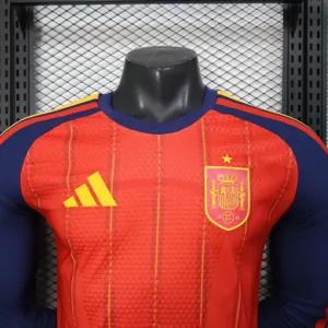 2026 Spain Home Kit Soccer World Cup Player Version Long Sleeve Shirt AAAAJersey Supply Yupoo 5