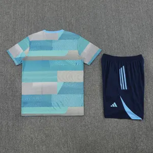 25-26 Real Madrid Training Kits Light Blue Football Tracksuits 2