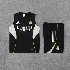 25-26 Real Madrid Training Kits Black Football Vest Suits 1