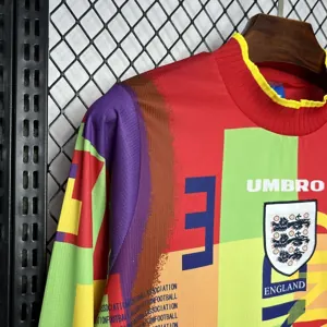 95-96 England Retro GoalKeeper Long Sleeve Kit Vintage Shirt Soccer AAAAJersey Yupoo 2