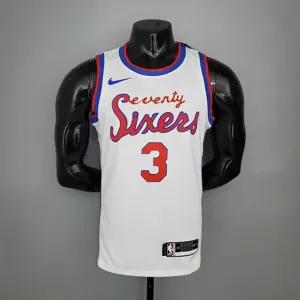 2021 76ers cursive retro limited IVERSON#3 white