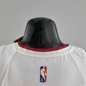 75th Anniversary Miami Heat JAMES #6 White NBA Jersey 7