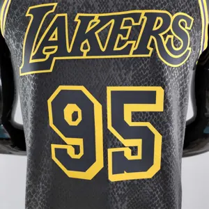 TOSCANO#95 Los Angeles Lakers black NBA jersey 4