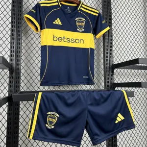 25-26 Boca Juniors Home Kids Kit Soccer Youth Apparels AAAAJersey Supply Yupoo 2
