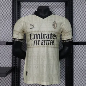 23-24 AC Milan Fourth Kit Beige Player Version Shirts Football AAAAJerseys Yupoo
