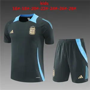 2024 Argentina Kids Training Soccer Jerseys Football Shirts