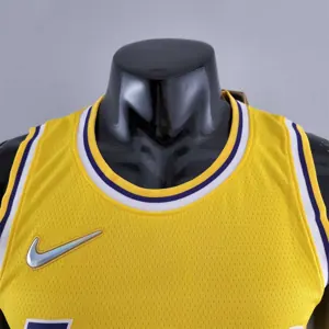 75th Anniversary IRVING #11 Los Angeles Lakers Yellow NBA Jersey 6