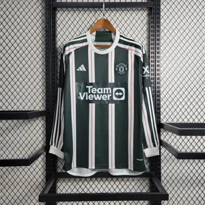 23-24 Manchester United away long sleeve size S-4XL Soccer Jerseys