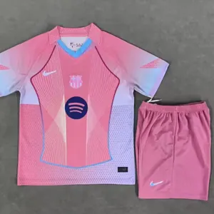 25-26 Barcelona Pink Special Edition Kid Kits Youth Apparels AAAAJersey Wholesale Yupoo 2