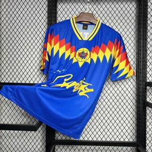95-96 Club America RTW Blue Retro Kit Vintage Shirt Sport AAAAJersey Yupoo 5
