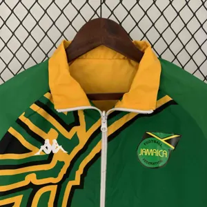 2024 Jamaica Reversible Windbreaker Orange&Green Double-Sides Jacket Soccer Jerseys For Sale 1