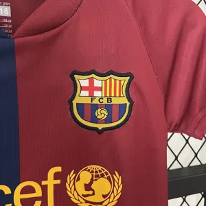 08-09 Barcelona Home Retro Kids Kits Football Jerseys Yupoo 1