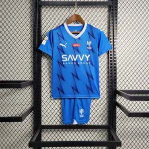23-24 Al Hilal Home kids Size 16-28 Soccer Jerseys