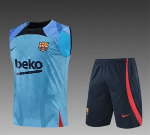 22-23 Barcelona vest training suit kit blue