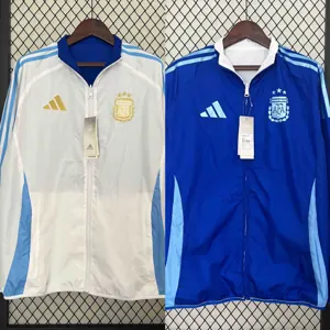 2024 Argentina Trench Coat Reversible Windbreaker Double-Sides Jacket Soccer AAAAJersey Yupoo