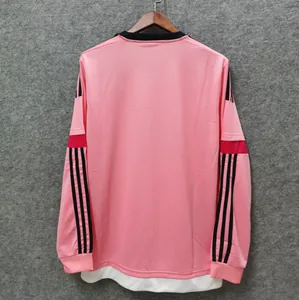 15-16 Juventus away pink long sleeve Football Jersey S-2XL 2