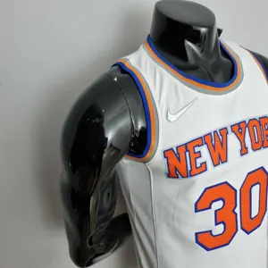 75th Anniversary Randle #30 New York Knicks White NBA Jersey 5