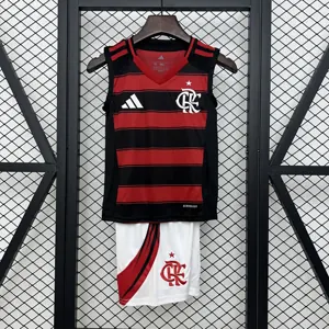 25-26 Flamengo Home Kid Vest Kits Sports Youth Apparels AAAAJersey Dropship Yupoo
