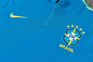 2026 Brazil Mens Kit Blue Half Pull Training Suit Yupoo 7 3
