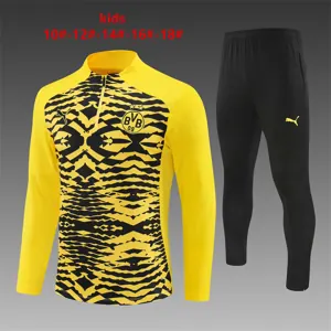 24-25 Dortmund Kids Long Sleeve Training Suit Football Shirts