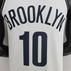 75th Anniversary Simmons #10 Nets White NBA Jersey 4