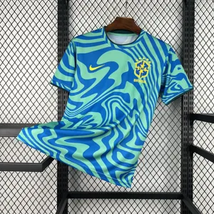 2026 Brazil Mens Pre-Match Kit Football T-Shirt AAAAJersey Supply Yupoo 5