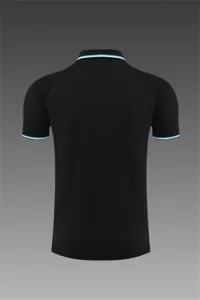 Polo Marseille black with grey-stripe 3
