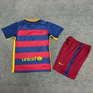 15-16 Barcelona Home Retro Kid Kits Youth Apparels Sport AAAAJersey Yupoo 2
