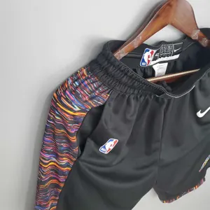 Brooklyn Nets City version black NBA shorts 8