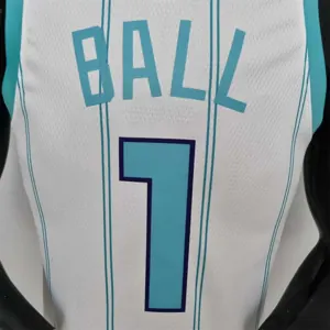 75th Anniversary BALL #1 Charlotte Hornets White NBA Jersey 7