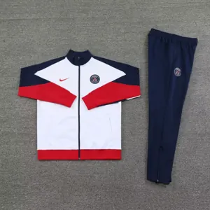 24-25 PSG Long Sleeve Kits White Jacket Suits Soccer Jerseys Yupoo 1