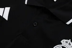 25-26 Real Madrid Polo Black Training Kits Football Tracksuits 6