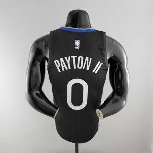 2020 PAYTON II#0 Warriors City Edition Black and Grey NBA Jersey 2
