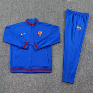 25-26 Barcelona Blue Football Tracksuits Long Jacket Suits 1