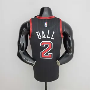 75th Anniversary Ball #2 Bulls Flyers Black NBA Jersey 3