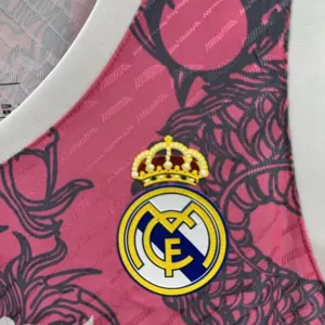 25-26 Real Madrid Dragon Special Edition Summer Women's Vest Pink Kit AAAAJersey Wholesale Yupo 3