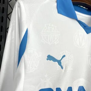 25-26 Marseille Home Kit Football Long Sleeve T-Shirt AAAAJersey Supply Yupoo 2