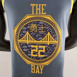2018 WIGGINS #22 Golden State Warriors Grey NBA Jersey 6
